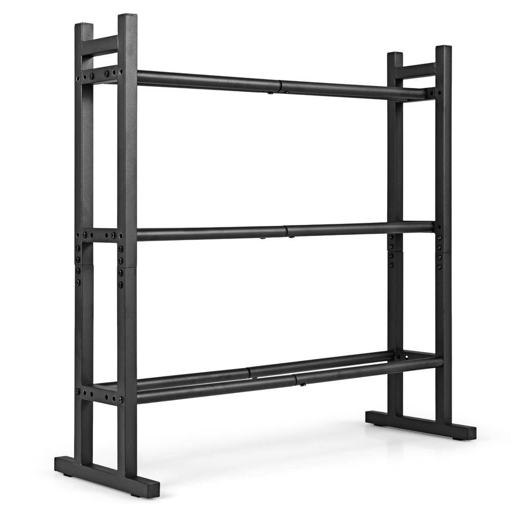 Fitness Home Gym Equipment - حامل أثقال ثلاثي الطبقات شديد التحمل،