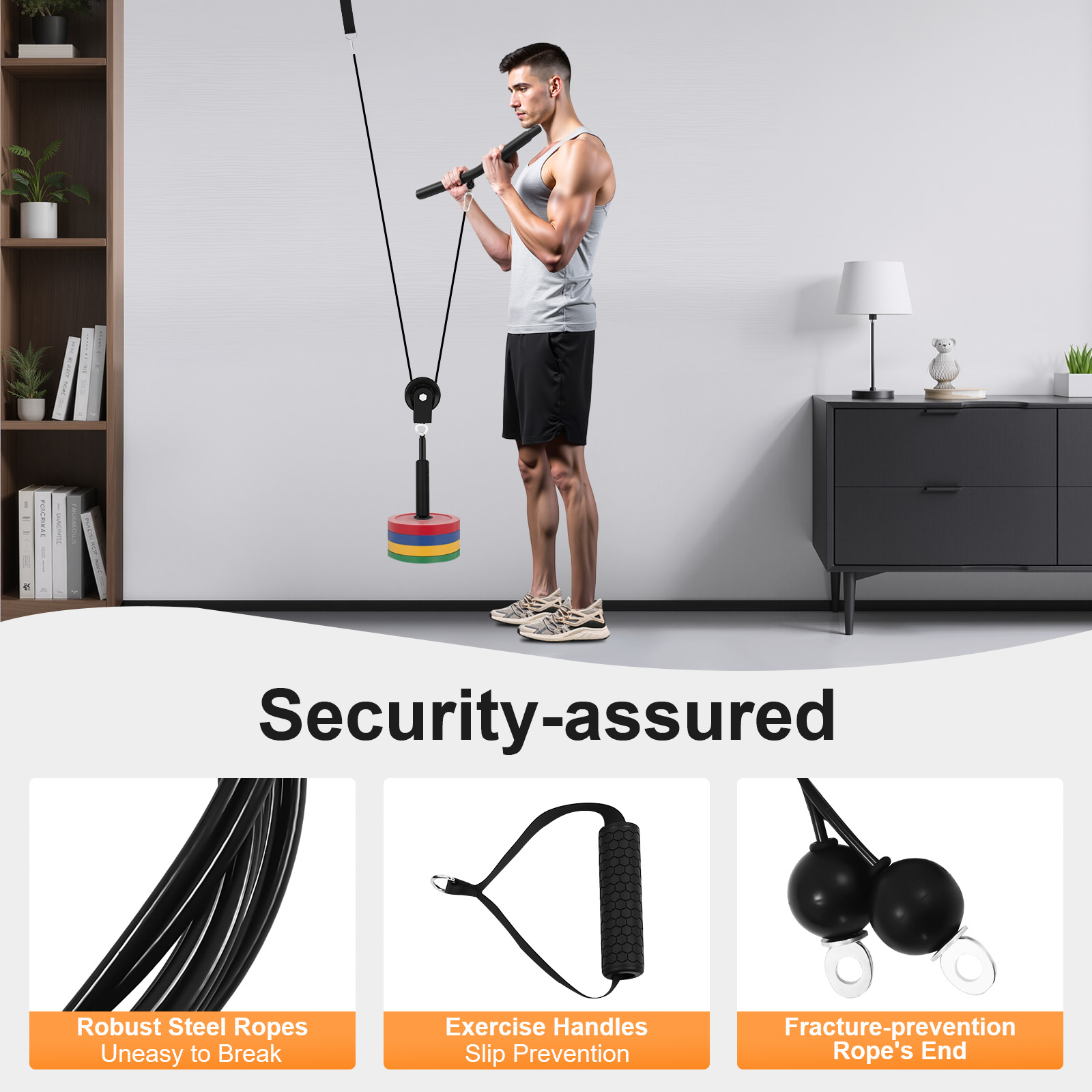 Cable Pulley System - نظام تمارين الكابل بوزن 120 كجم،