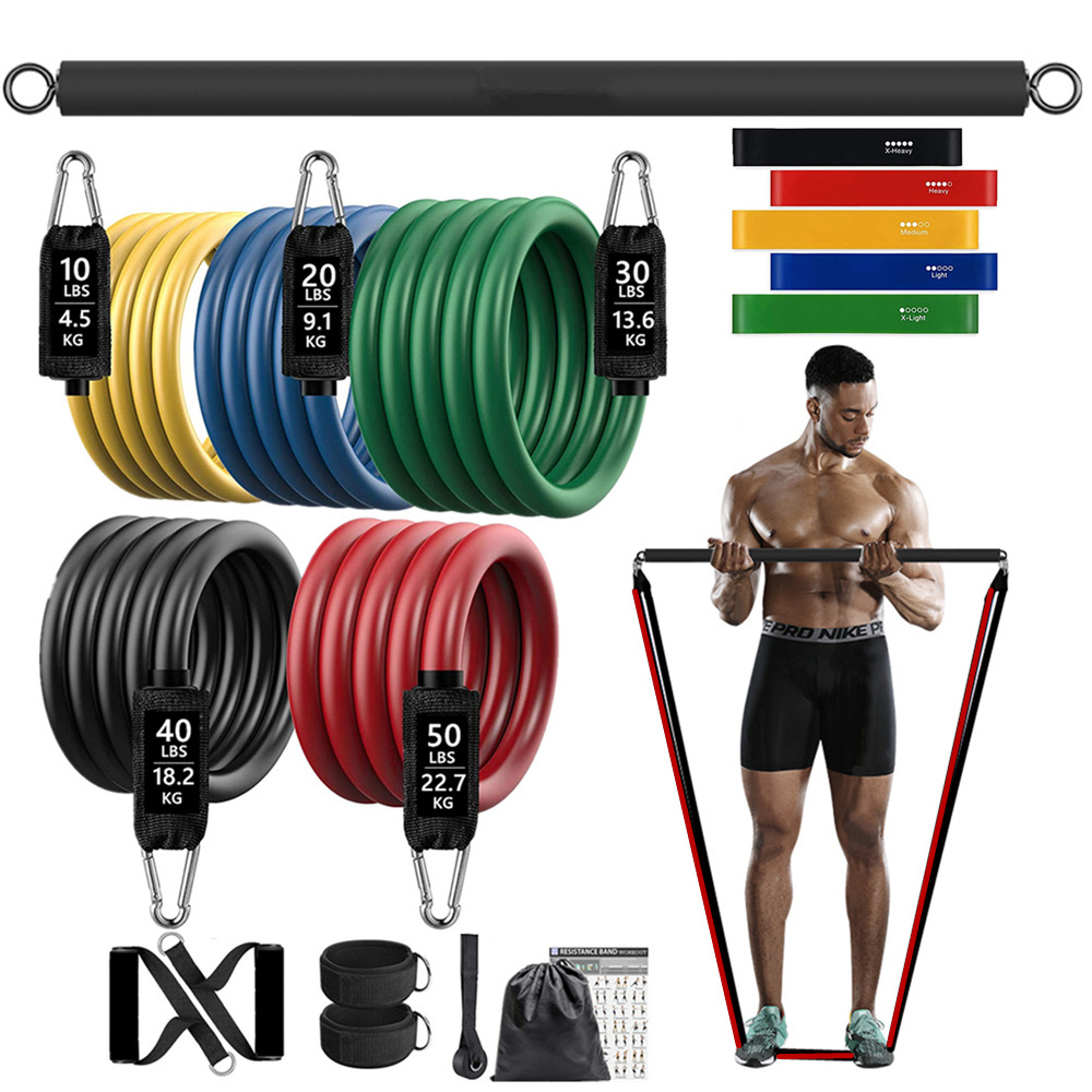 Treadmill Home Gym - 150lb اللياقة البدنية الغنيمة المقاومة شريط
