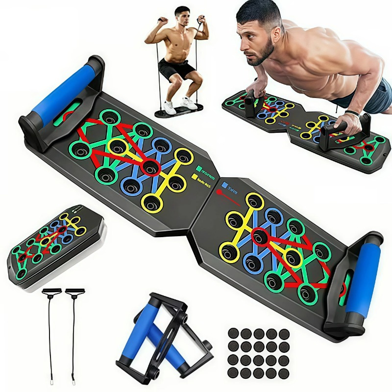 Home Gym Simple - لوح تمارين قابل للطي مع أربطة