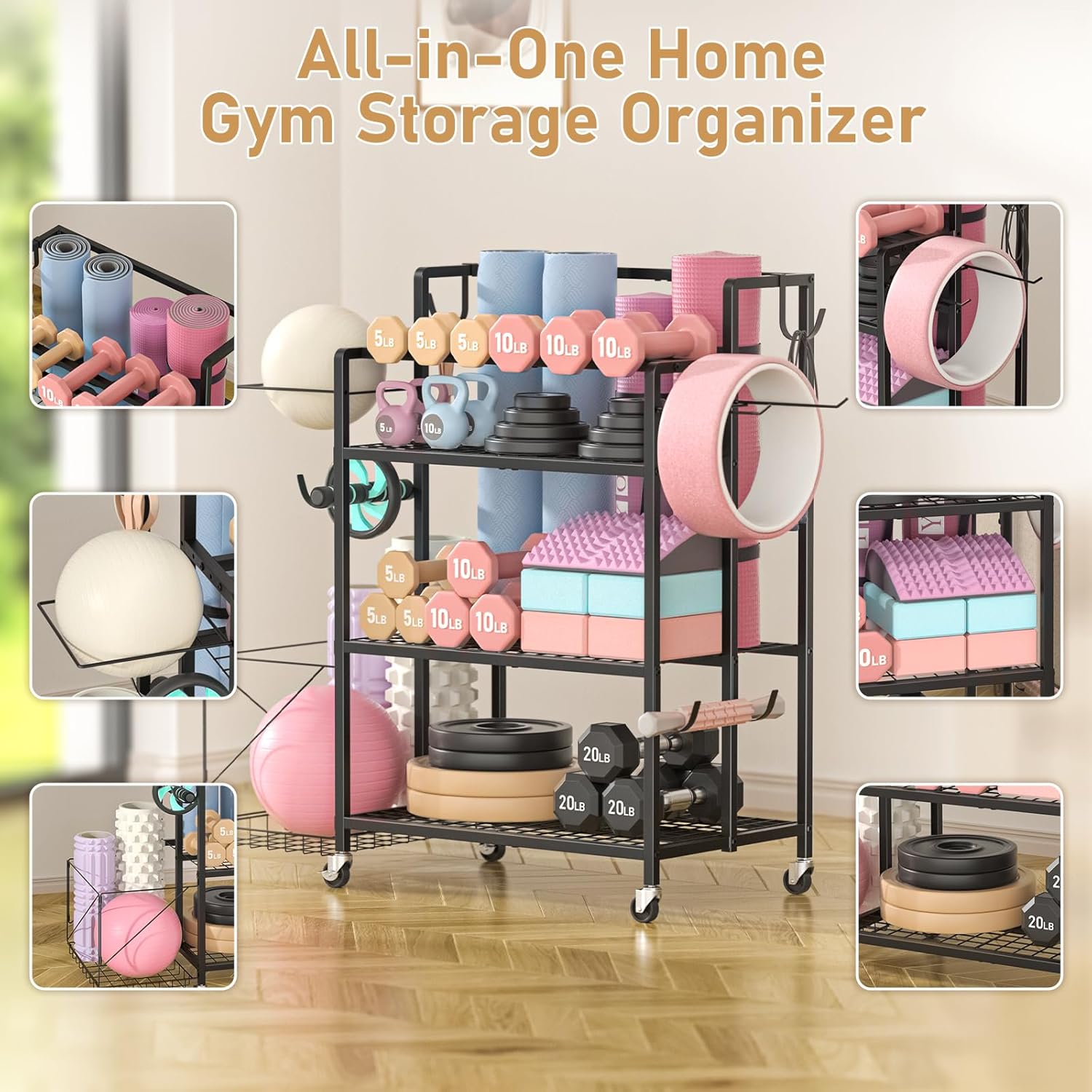 تخزين معدات الجيم المنزلية، بد - مراجعة Home Gym Usa وسعره