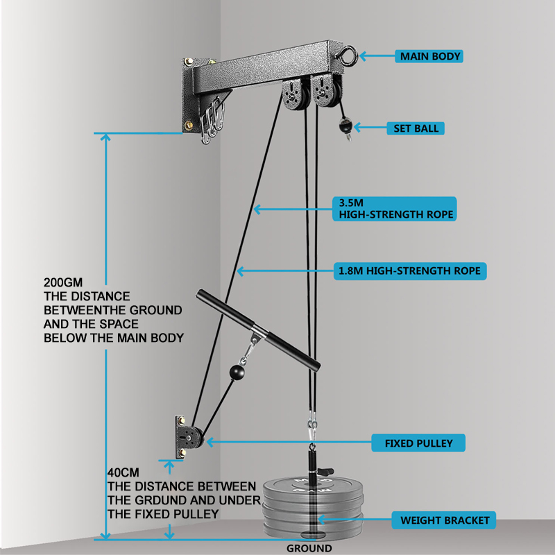نظام بكرة الصالة الرياضية المث - مراجعة Cable Pulley System وسعره