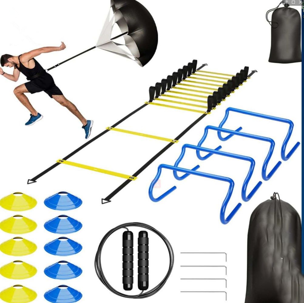 مجموعة معدات التدريب على سلم س - مراجعة Agility Ladder Speed وسعره