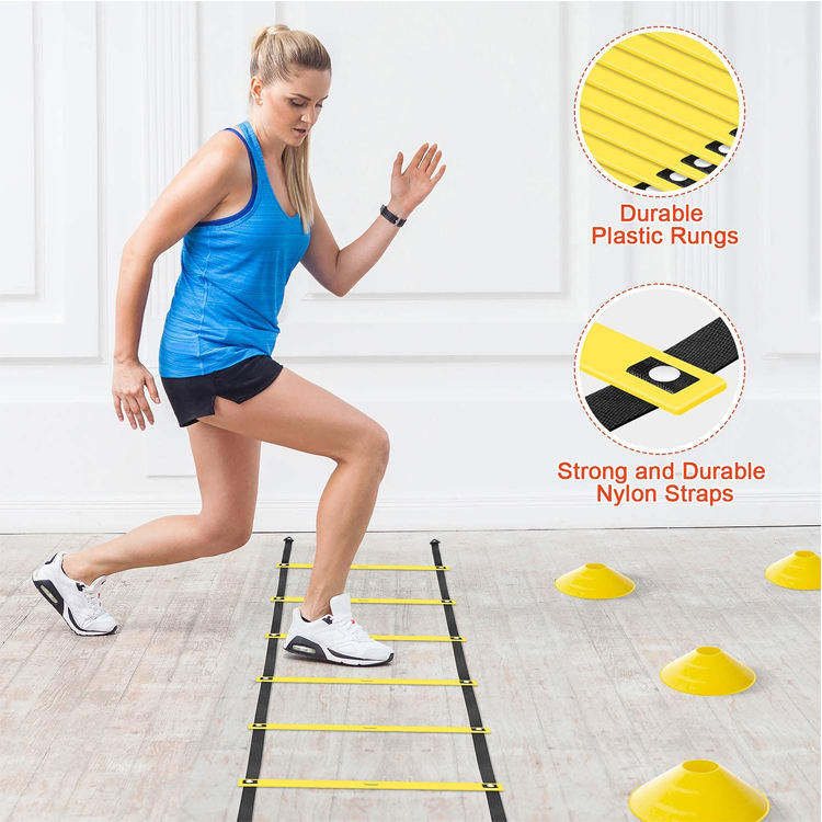 مجموعة معدات التدريب على سلم س - مراجعة Agility Ladder Speed وسعره
