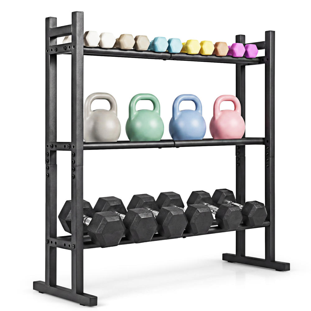 حامل أثقال ثلاثي الطبقات شديد  - مراجعة Fitness Home Gym Equipment وسعره