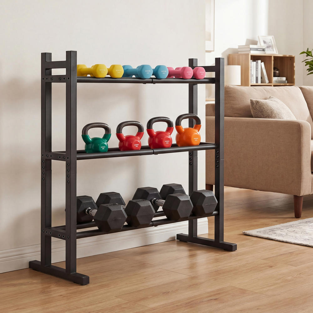 حامل أثقال ثلاثي الطبقات شديد  - مراجعة Fitness Home Gym Equipment وسعره